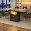 MODFU Table de Cuisine Extensible - Plateau MDF Effet Bois Voir les images du produit 3
