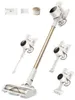 A collage of a cordless vacuum cleaner and its accessories, presented on a white background. Produktbild-Vorschau
