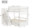 Merax Etagenbett 90x200 cm mit Treppe, Kinderbett für 2 Produktbild-Vorschau 7
