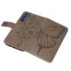 Galaxy S21 FE Hülle, Schmetterling Prägung Flip Leder Produktbild-Vorschau 7