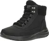 A studio shot of a black boot. Voir les images du produit