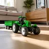 Malplay Tracteur rouge jouet avec remorque amovible, Voir les images du produit 4