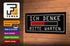 Holzschild Spruch 27x10cm ich denke bitte warten Produktbild-Vorschau 4