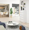 SAVRILA Kommode in Weiß mit 5 Schubladen, 60 cm breit, 121 Produktbild-Vorschau 5