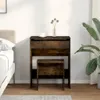 vidaXL Schminktisch mit Hocker Räuchereiche 60x40x113,5 cm Produktbild-Vorschau 3