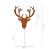 UNUS Gartenstecker Rost Gartendeko Hirschkopf Metallstecker Produktbild-Vorschau 6