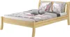 Modernes Doppelbett 160x200 cm Kiefer massiv Beine Produktbild-Vorschau 1