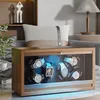 Olvy Uhrenbeweger für 6 Uhren, LED-Beleuchtung, Watchwinder Produktbild-Vorschau 2