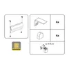 Diagrams showing how to install a roller blind, including mounting brackets and a measurement guide. Produktbild-Vorschau