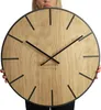 EKO groß wanduhr ohne tickgeräusche Wood Art Schwarz 60cm, Produktbild-Vorschau 3