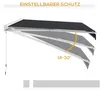 Gelenkarmmarkise 4 x 3 m elektrische Markise mit Handkurbel Produktbild-Vorschau 7