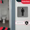 KOTARBAU® Plaque WC 7 x 7 cm Acier inoxydable Plaque carrée Voir les images du produit 4