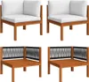vidaXL Garten-Ecksofas 2-tlg. mit Kissen Holz Akazie & Seil Produktbild-Vorschau 8