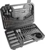 An open black toolbox filled with various drill bits and screwdriver bits. Podgląd zdjęcia produktu