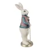 Clayre & Eef Figur Kaninchen 32 cm Weiß Blau Polyresin Produktbild-Vorschau 4
