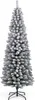 A full shot of a flocked artificial Christmas tree on a white background. Náhľad obrázku produktu