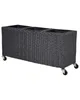 BELIANI Blumenkasten Schwarz Rattan Rechteckig 82 x 28 cm Produktbild-Vorschau 5