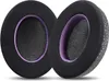 Two black and purple ear pads for headphones are shown against a white background. Anteprima dell’immagine prodotto