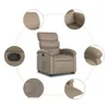 vidaXL Relaxsessel mit Aufstehhilfe Cappuccino-Braun Produktbild-Vorschau 7