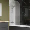 Pare-baignoire flûté – 80 x 140 cm – Or brossé – LIVIA Voir les images du produit 1