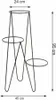 Blumenständer, Dreifaches Blumenbeet Modern Metall, Loft, Produktbild-Vorschau 3