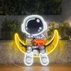 Astronaut neonový nápis pro nástěnné dekorace noční světla Náhled obrázku produktu 1