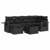 Eleganten-Stil 7-tlg. Garten-Lounge-Set mit Kissen Produktbild-Vorschau 2