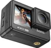 A black HOCO action camera is shown from a diagonal angle, with a screen displaying a person skydiving. Náhľad obrázku produktu