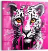 DEQOART Glasbild Echtglas 30x30 cm 'Urbaner Tigerblick' Produktbild-Vorschau 1