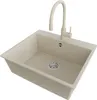 PRIMAGRAN Granitspüle Beige 58x50cm, Spülbecken 1 Becken + Produktbild-Vorschau 1