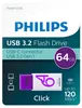 Philips USB 3.2 64GB Click Series Gen 1 USB-C Voir les images du produit 1