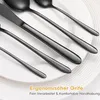 Besteck Set Schwarz, 30 Teilig Edelstahl Besteckset für 6 Produktbild-Vorschau 3