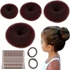 4 Stück Donut Hair Bun Maker Set mit 2 elastischen Produktbild-Vorschau 1