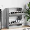 vidaXL Szafka na buty Szara Sonoma 63x24x81 cm Materiał Podgląd zdjęcia produktu 9
