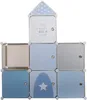 Kinder Aufbewahrungsboxen "Château" - grau und blau 96 × Produktbild-Vorschau 6