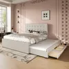 Letto imbottito, 140x200cm, letto matrimoniale, letto Anteprima dell’immagine prodotto 1