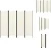 vidaXL Divisorio 4 pezzi bianco crema 200x180 cm - Divisori Anteprima dell’immagine prodotto 1