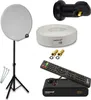 PremiumX Camping Sat Anlage 45cm Antenne Hellgrau LNB Kabel Produktbild-Vorschau 1