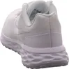 A white Nike Revolution 6 Next Nature shoe is shown from a side-rear angle on a white background. Voir les images du produit
