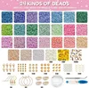 Ketten und Armband Set Perlen 12000 Stück 3mm 24 Bunte Produktbild-Vorschau 2
