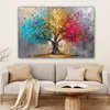 MuchoWow® - Leinwandbilder - Baum - Bunt - Grau - Modern, Produktbild-Vorschau 6