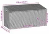 vidaXL Zahradní úložný box černý 110 x 50 x 58 cm Poly Náhled obrázku produktu 7