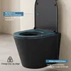 doporro WC Suspendu Gris Noir Mat Cuvette Céramique Voir les images du produit 6