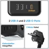 VOOMY 8-in-1 Heim Mehrfachsteckdose mit 20W USB-C – 4-Fach, Produktbild-Vorschau 3