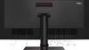 The back view of a black computer monitor stand with various ports labeled. Produktbild-Vorschau