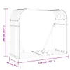 vidaXL Wiata na drewno opałowe Zielona 120x45x100 cm Stal Podgląd zdjęcia produktu 8