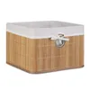 4 paniers de rangement, revêtement en tissu, bambou, Voir les images du produit 8