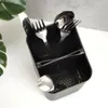 Contenitore in plastica nera con due scomparti per riporre Anteprima dell’immagine prodotto 4