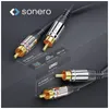Cavo RCA stereo SONERO, 7,50 m, nero Anteprima dell’immagine prodotto 3
