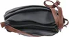 A top-down view of a gray handbag with brown leather straps. Produktbild-Vorschau
